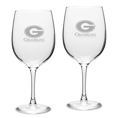 Grambling Tigers 2-Piece Traditional Robusto Red Wine Table Glass Set