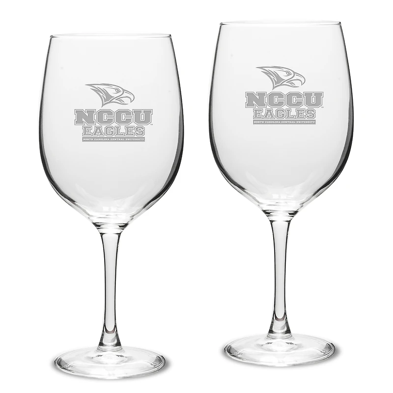 North Carolina Central Eagles 2-Piece Traditional Robusto Red Wine Table Glass Set