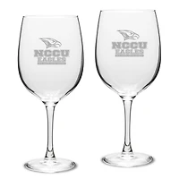 North Carolina Central Eagles 2-Piece Traditional Robusto Red Wine Table Glass Set