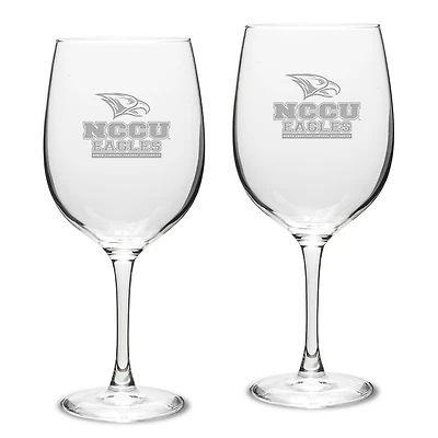 North Carolina Central Eagles 2-Piece Traditional Robusto Red Wine Table Glass Set