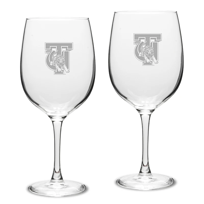 Tuskegee Golden Tigers 2-Piece Traditional Robusto Red Wine Table Glass Set