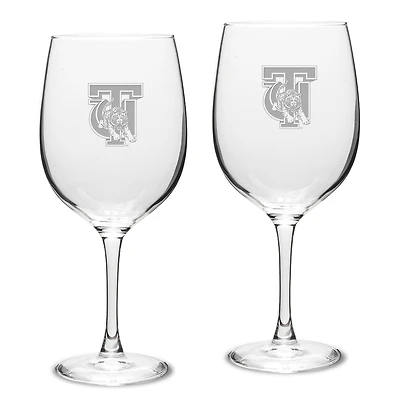 Tuskegee Golden Tigers 2-Piece Traditional Robusto Red Wine Table Glass Set