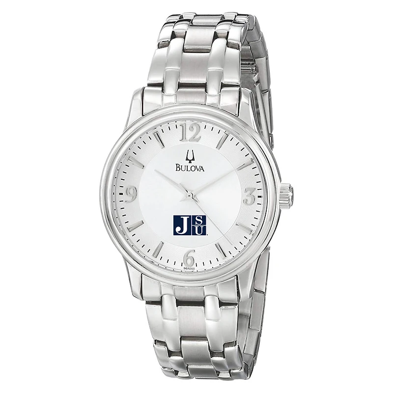 Men's Bulova Silver Jackson State Tigers
