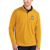 Men's Antigua Gold/Charcoal Los Angeles Rams Glacier Quarter-Zip Pullover Jacket