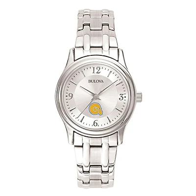 Women's Silver Albany State Golden Rams Silver Dial Stainless Steel Quartz Watch