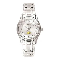 Women's Bowie State Bulldogs Silver-Tone Dial Stainless Steel Quartz Watch