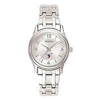 Women's Silver Delaware State Hornets Silver Dial Stainless Steel Quartz Watch