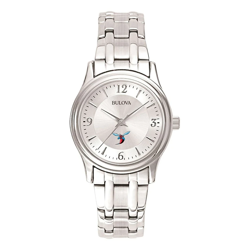 Women's Silver Delaware State Hornets Silver Dial Stainless Steel Quartz Watch