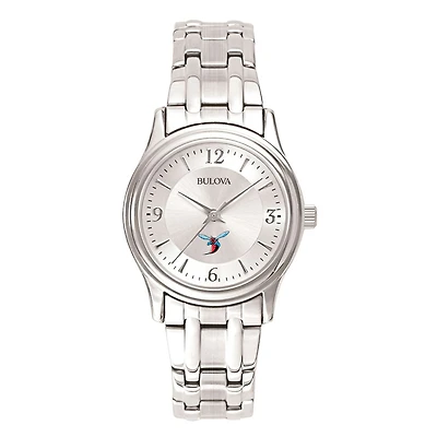 Women's Silver Delaware State Hornets Silver Dial Stainless Steel Quartz Watch