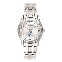 Women's Silver Fort Valley State Wildcats Silver Dial Stainless Steel Quartz Watch