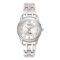 Women's Silver North Carolina Central Eagles Silver Dial Stainless Steel Quartz Watch