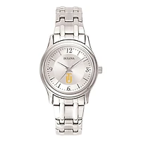 Women's Silver Tuskegee Golden Tigers Silver Dial Stainless Steel Quartz Watch