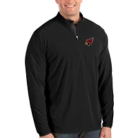 Men's Antigua Black Arizona Cardinals Primary Logo Glacier Big & Tall Quarter-Zip Pullover Jacket