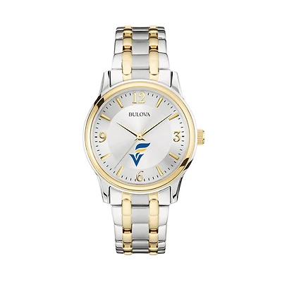 Bulova Silver/Gold Fort Valley State Wildcats Classic Two-Tone Round Watch