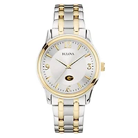 Bulova Silver/Gold Grambling Tigers Classic Two-Tone Round Watch
