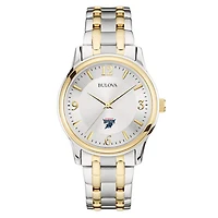 Bulova Silver/Gold Howard Bison Classic Two-Tone Round Watch