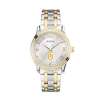 Bulova Silver/Gold Tuskegee Golden Tigers Classic Two-Tone Round Watch