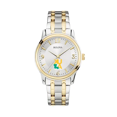 Bulova Silver/Gold XULA Gold Classic Two-Tone Round Watch