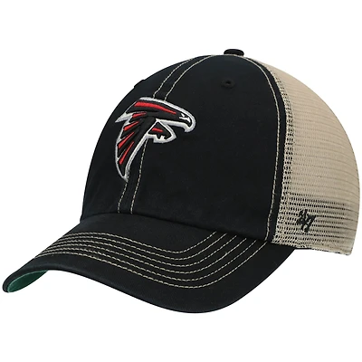 Men's '47 Black/Natural Atlanta Falcons Trawler Trucker Clean Up Snapback Hat
