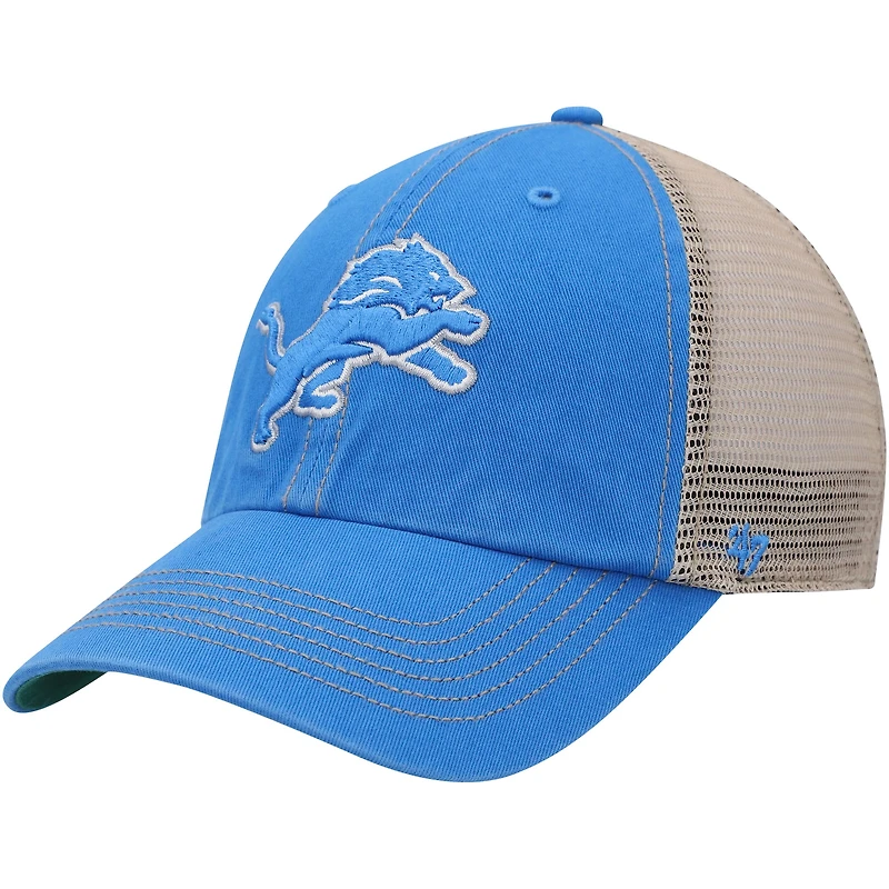 Men's '47 Blue/Natural Detroit Lions Trawler Trucker Clean Up Snapback Hat
