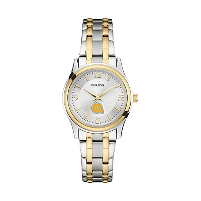 Women's Bulova Silver/Gold Albany State Golden Rams Classic Two-Tone Round Watch