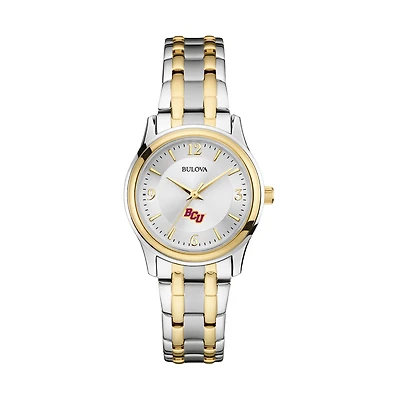 Women's Bulova Silver/Gold Bethune-Cookman Wildcats Classic Two-Tone Round Watch