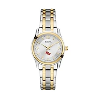 Women's Bulova Silver/Gold Bethune-Cookman Wildcats Classic Two-Tone Round Watch