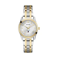 Women's Bulova Silver/Gold Delaware State Hornets Classic Two-Tone Round Watch