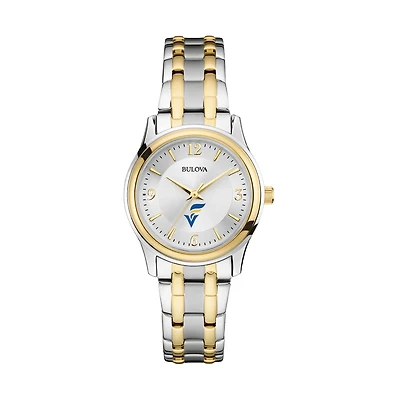 Women's Bulova Silver/Gold Fort Valley State Wildcats Classic Two-Tone Round Watch