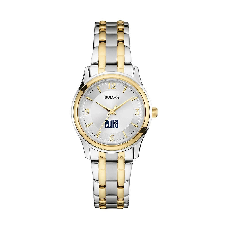 Women's Bulova Silver/Gold Jackson State Tigers Classic Two-Tone Round Watch