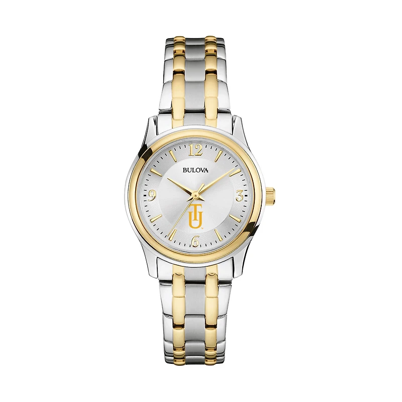 Women's Bulova Silver/Gold Tuskegee Golden Tigers Classic Two-Tone Round Watch