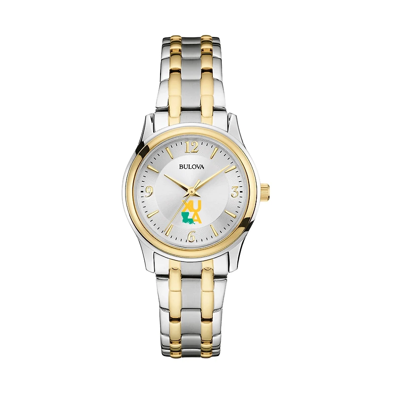 Women's Bulova Silver/Gold XULA Gold Classic Two-Tone Round Watch