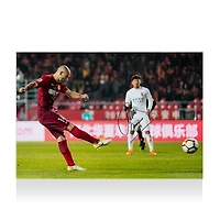 ICONS Javier Mascherano Liverpool Autographed Tackle On Ryan Giggs Photograph