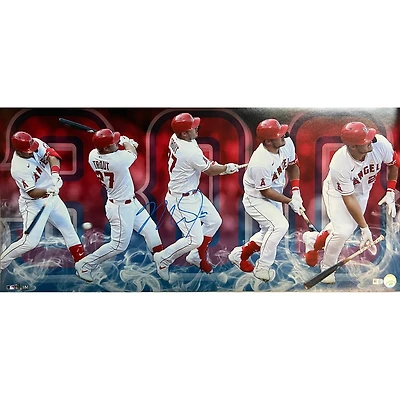 Mike Trout Los Angeles Angels Autographed 300th HR Commemorative Panoramic Collage