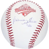 Bernie Williams New York Yankees Autographed Rawlings World Series Logo Baseball