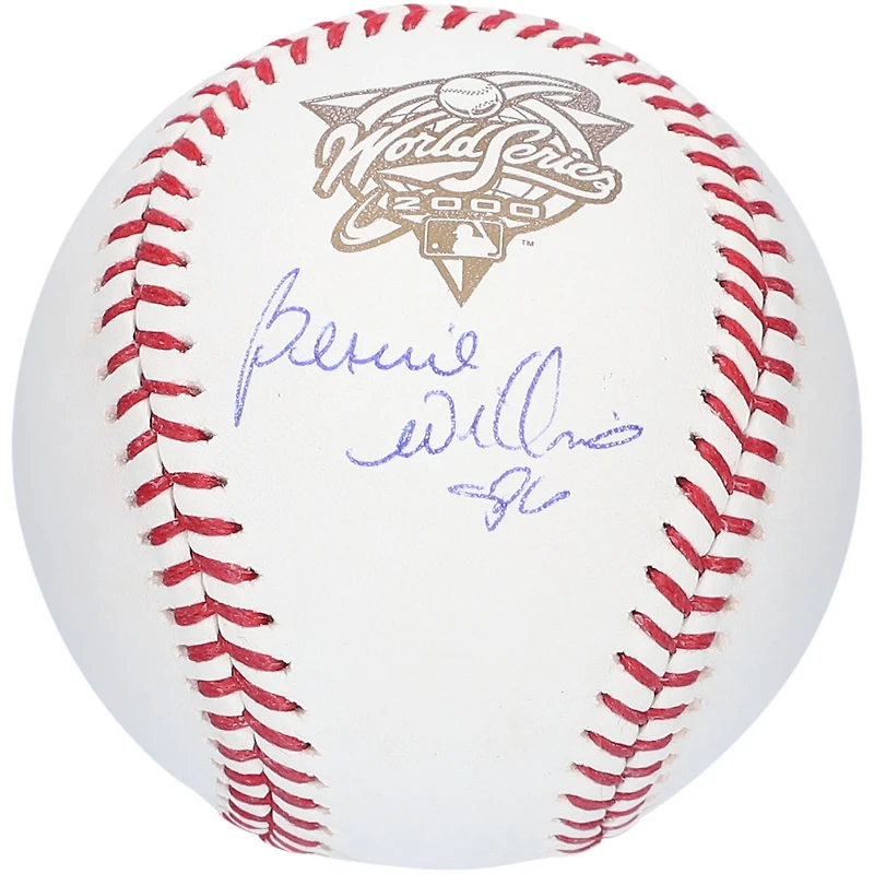 Bernie Williams New York Yankees Autographed Rawlings 2000 World Series Logo Baseball
