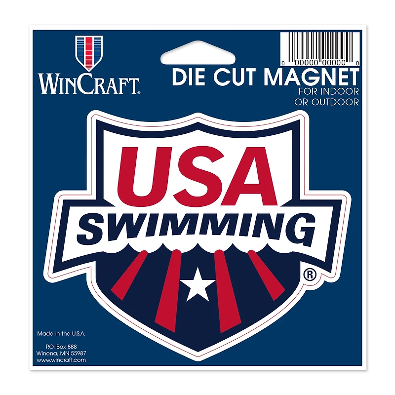 WinCraft Navy/Red USA Swimming 5'' x 5.25'' Die Cut Magnet