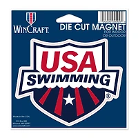 WinCraft Navy/Red USA Swimming 5'' x 5.25'' Die Cut Magnet