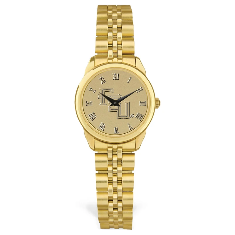 Women's Florida State Seminoles Gold Medallion Rolled Link Bracelet Wristwatch