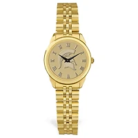 Women's Michigan State Spartans Gold Medallion Rolled Link Bracelet Wristwatch