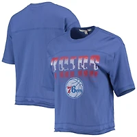 Women's Junk Food Royal Philadelphia 76ers Gradient Crop Top