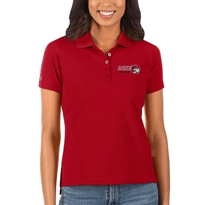 Women's Antigua Red Winston-Salem State Rams Legacy Pique Polo