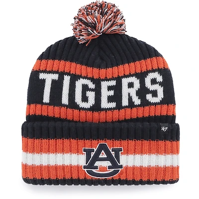 Men's '47 Navy Auburn Tigers Bering Cuffed Knit Hat with Pom