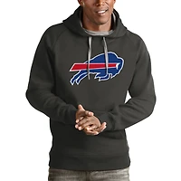 Men's Antigua Charcoal Buffalo Bills Victory Pullover Hoodie