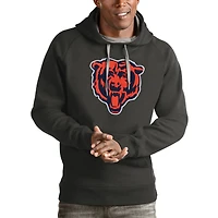 Men's Antigua Charcoal Chicago Bears Victory Pullover Hoodie