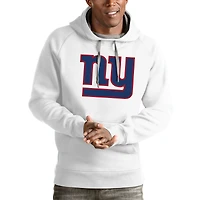 Men's Antigua White New York Giants Victory Pullover Hoodie