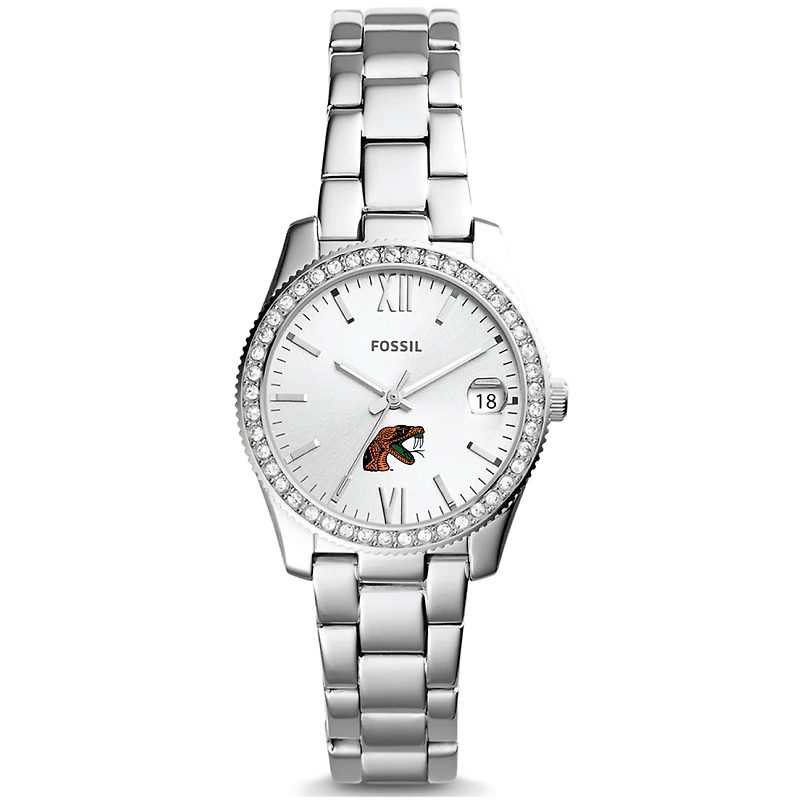 Women's Fossil Florida A&M Rattlers Scarlette Mini Three-Hand Date Watch