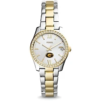 Women's Fossil Grambling Tigers Scarlette Mini Two Tone Stainless Steel Watch