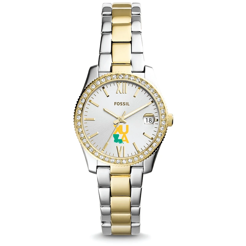 Women's Fossil XULA Gold Scarlette Mini Two Tone Stainless Steel Watch
