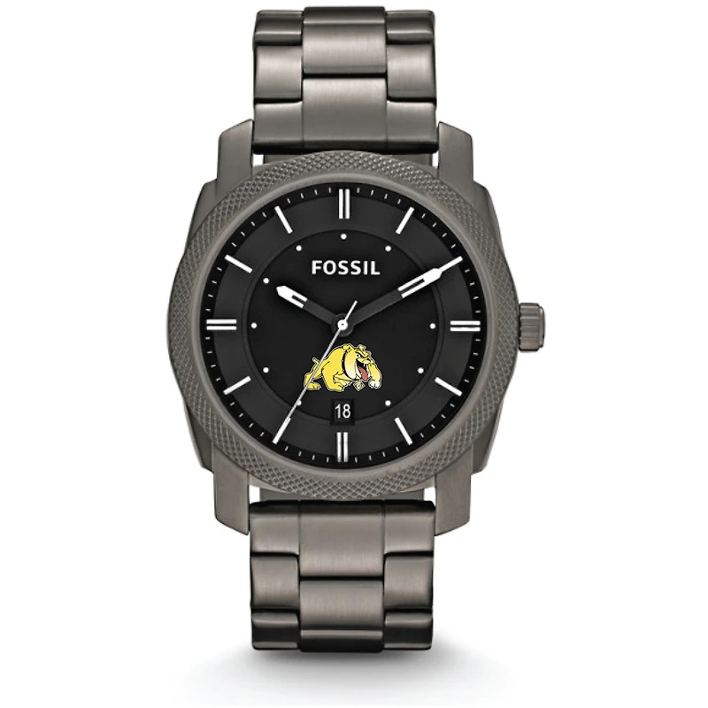 Fossil Bowie State Bulldogs Machine Smoke Stainless Steel Watch